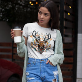 Reindeer Bohemian Stil Watercolor T Shirt