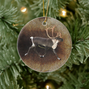 Reindeer - Bull Västindiou Julgransprydnad Keramik