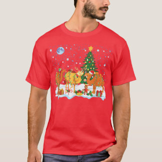 Reindeer Camel Funny jul Ljus T Shirt