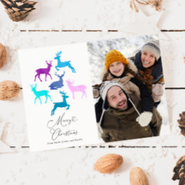 Reindeer Candy Pastel Julfoto Julkort