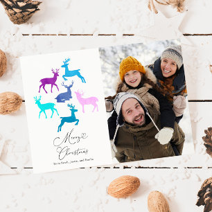 Reindeer Candy Pastel Julfoto Julkort