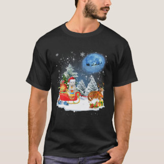 Reindeer Cat Santa Light Cat Mamma Cat Pappa T Shirt