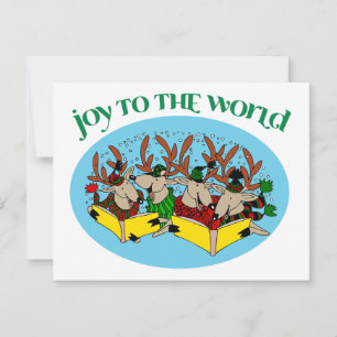 Reindeer Choir - Joy to World Julkort