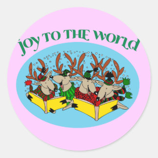 Reindeer Choir - Joy to World Runt Klistermärke