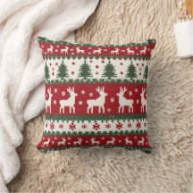 Reindeer Christmas Pillow