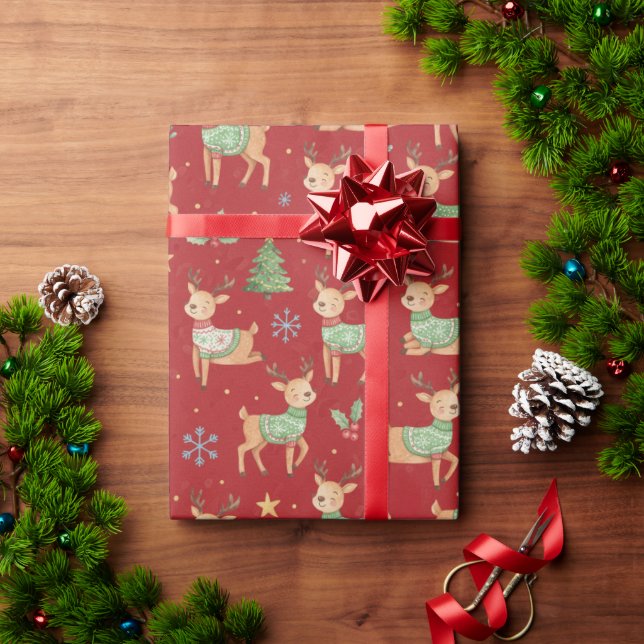 Reindeer, Christmas Presentpapper (Julgåva)