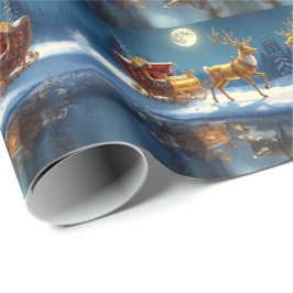Reindeer Christmas Sleigh Holiday Presentpapper