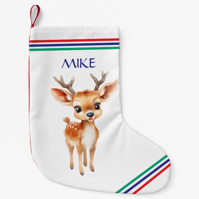 REINDEER CHRISTMAS STOCKING LITEN JULSTRUMPA (Framsidan)