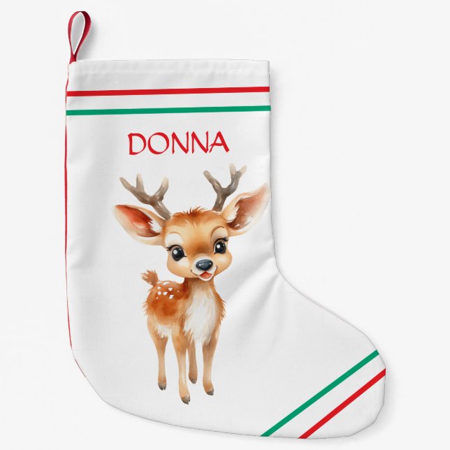 REINDEER CHRISTMAS STOCKING LITEN JULSTRUMPA (Framsidan)