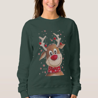 REINDEER CHRISTMAS SWEATER T SHIRT