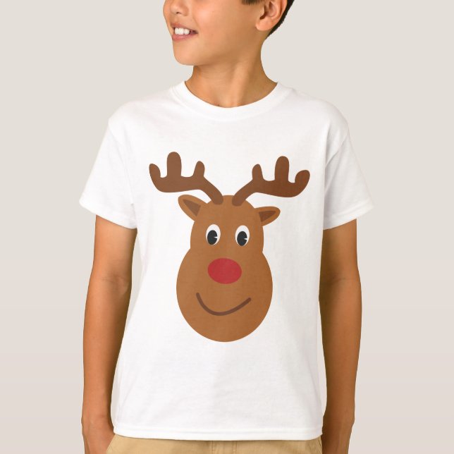 Reindeer Christmas T-shirt (Framsida)