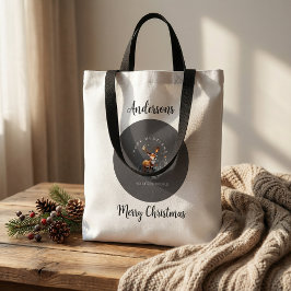 Reindeer christmas tote bags girly festive tygkasse