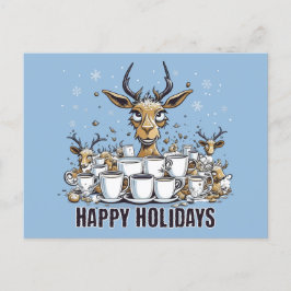 Reindeer Coffee Vykort