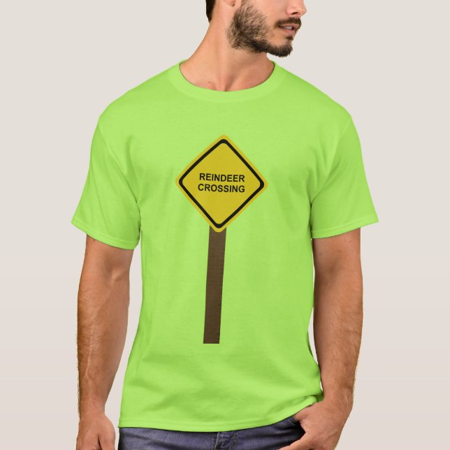 Reindeer Crossing T Shirt (Framsida)