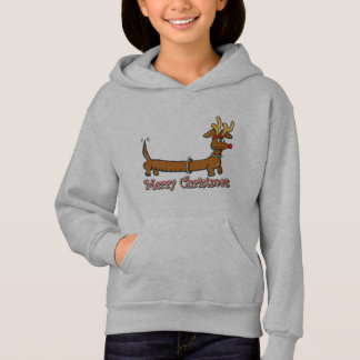 Reindeer Dachshund God jul T Shirt