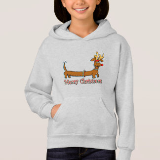 Reindeer Dachshund God jul T Shirt