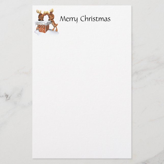 Reindeer, där är tomtstationeriet brevpapper (Framsida)