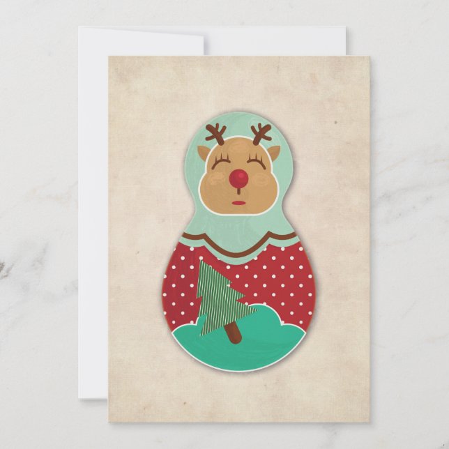 Reindeer,Deer, Russian doll, Babushka, Matroshka (Framsida)