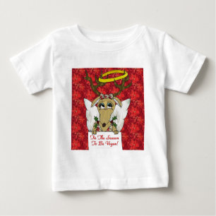 Reindeer detta är säsongen för gåvoskel från Vegan Tee Shirt