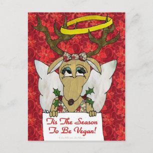 Reindeer detta är säsongen för gåvoskel från Vegan Vykort