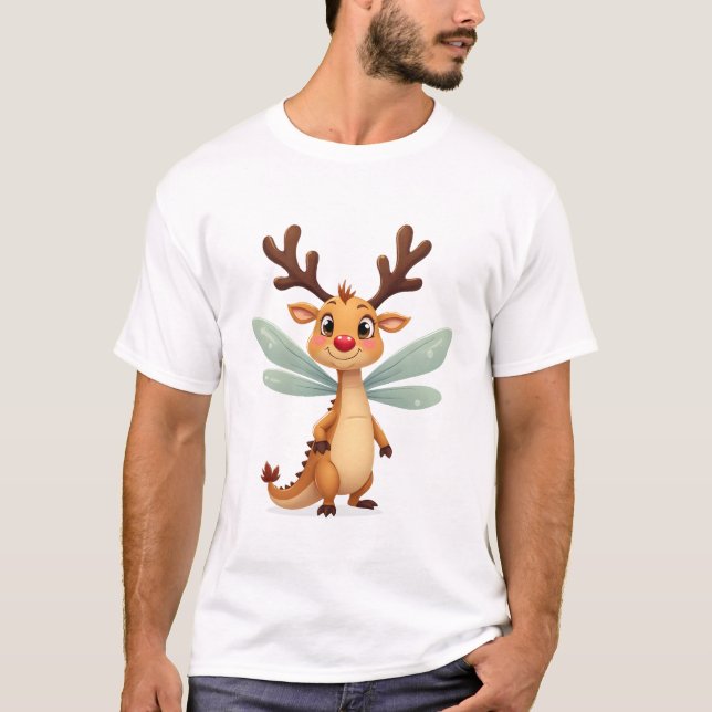Reindeer Dragonfly T Shirt (Framsida)