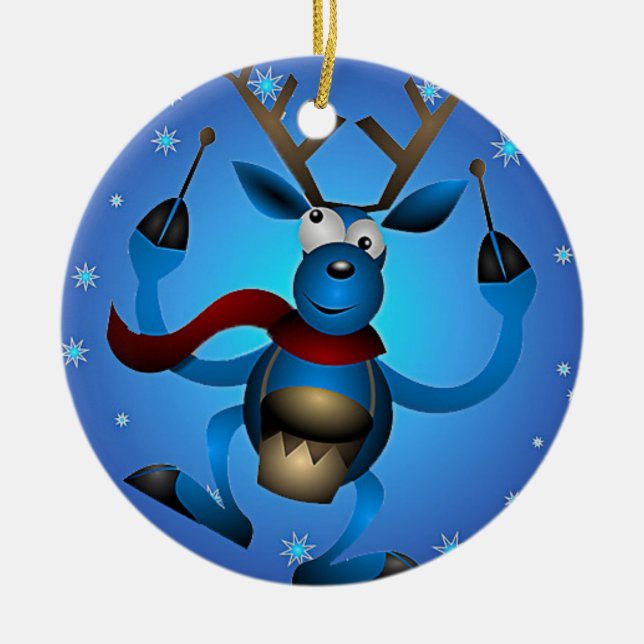 Reindeer Drummer Ornament (Framsidan)
