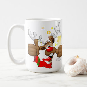 Reindeer Drunk Funny Jultecken Kaffemugg