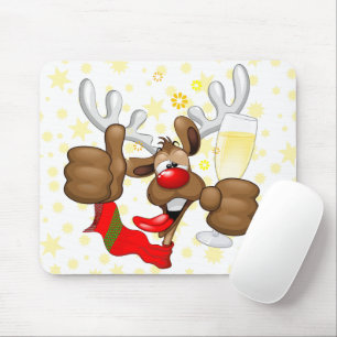 Reindeer Drunk Funny Jultecken Musmatta
