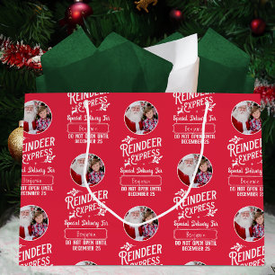 Reindeer Express från Santa w/ Photo jul Red