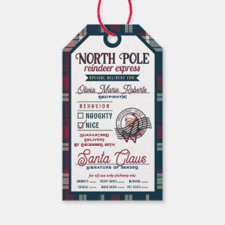 Reindeer Express Jultomten Play-jul Presentetikett