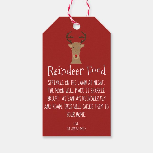 Reindeer Food Presentetikett (Framsidan)