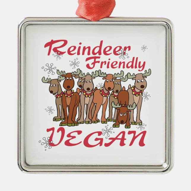 Reindeer Friendly Vegan Ornament (Framsidan)