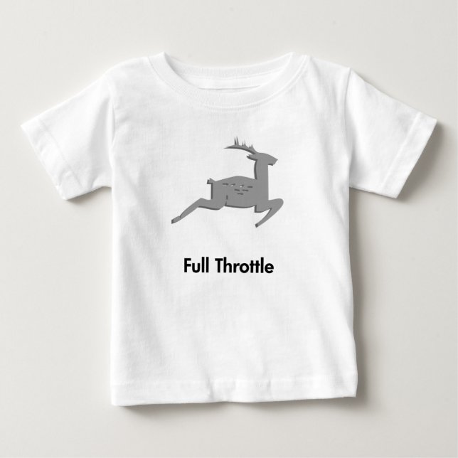 Reindeer Fullt Throttle T Shirt (Framsida)