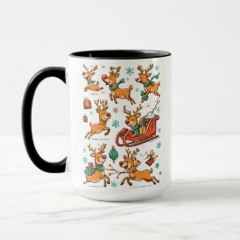 Reindeer Games – Christmas Cartoon Mug Mugg