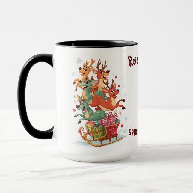 Reindeer Games Mug - Holiday Gift Mugg (Vänster)