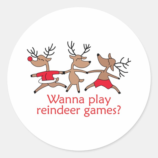REINDEER GAMES RUNT KLISTERMÄRKE (Framsida)