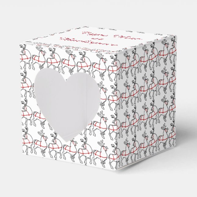 Reindeer Gift Box Personalize jul Gift Boxes Presentaskar (Framsidan Sidan)