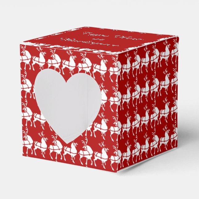 Reindeer Gift Box Personalize jul Gift Boxes Presentaskar (Framsidan Sidan)