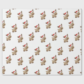Reindeer gift wrap presentpapper