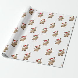 Reindeer gift wrap presentpapper