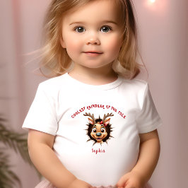 Reindeer Girl, som går igenom julen i Namn T Shirt