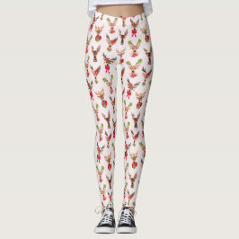 Reindeer Glam jul Leggings