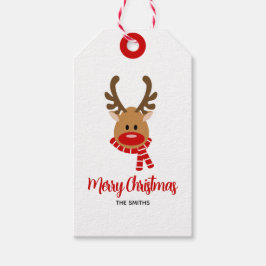 Reindeer God jul - JOY Presentetikett