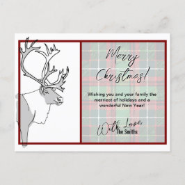 Reindeer God jul Play Anpassade Helg Vykort