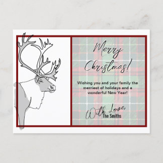 Reindeer God jul Play Anpassade Helg Vykort