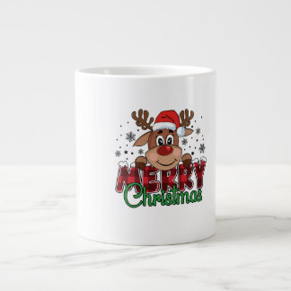 Reindeer God jul SVG PNG Jumbo Mugg