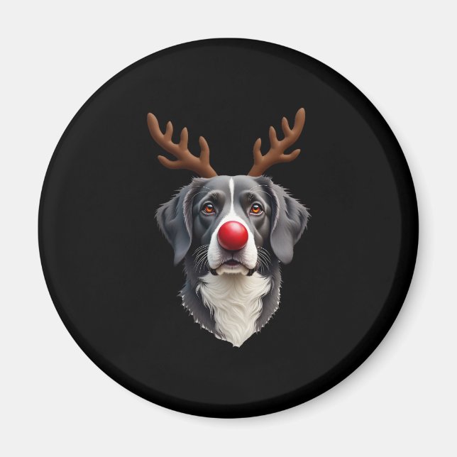 Reindeer Great Dane Christmas Great Dane Dog Mom D Magnet (Framsidan)