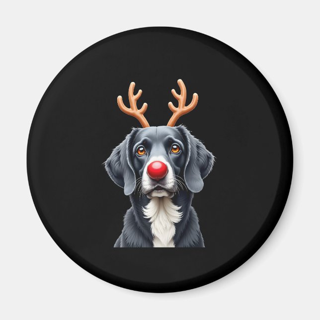 Reindeer Great Dane Christmas Great Dane Dog Mom D Magnet (Framsidan)