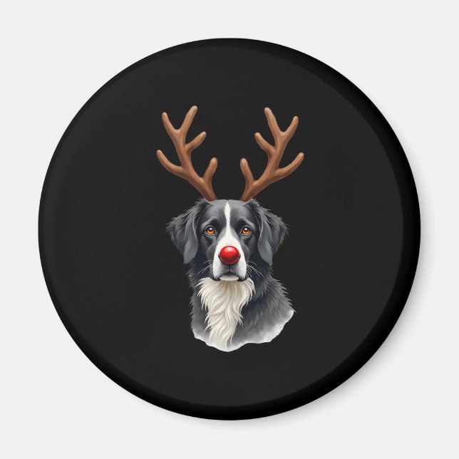 Reindeer Great Dane Christmas Great Dane Dog Mom D Magnet (Framsidan)