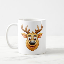 reindeer happy reindeer with big antlers and smile kaffemugg